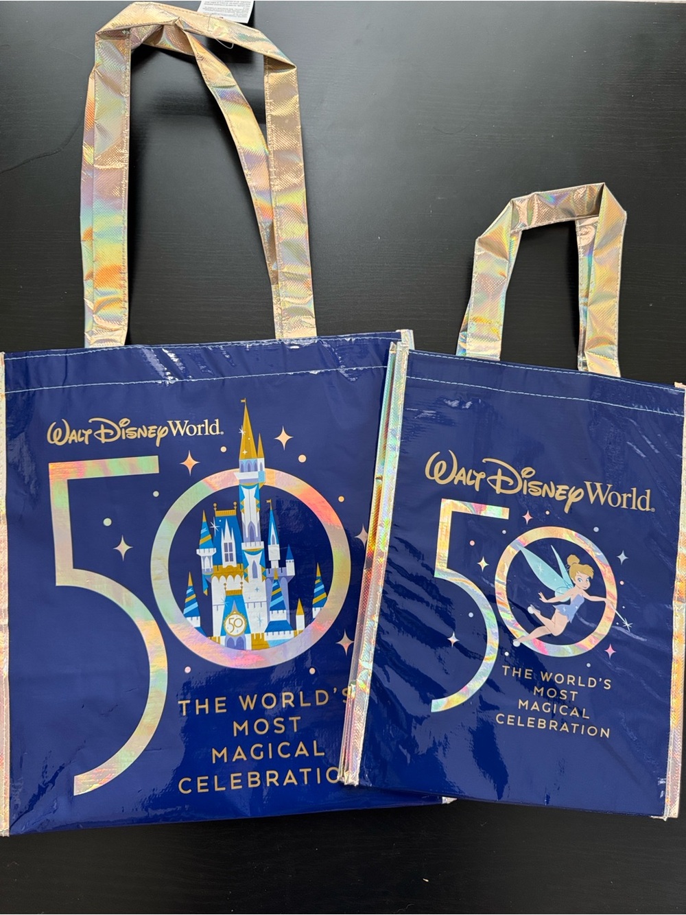 Disney Parks WDW 50th Magical Celebration Medium & Small Reusable Tote Bag New - Picture 8 of 8